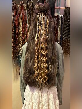 Blended Brown and Honey Blonde Hair Extensions - Women Hair
